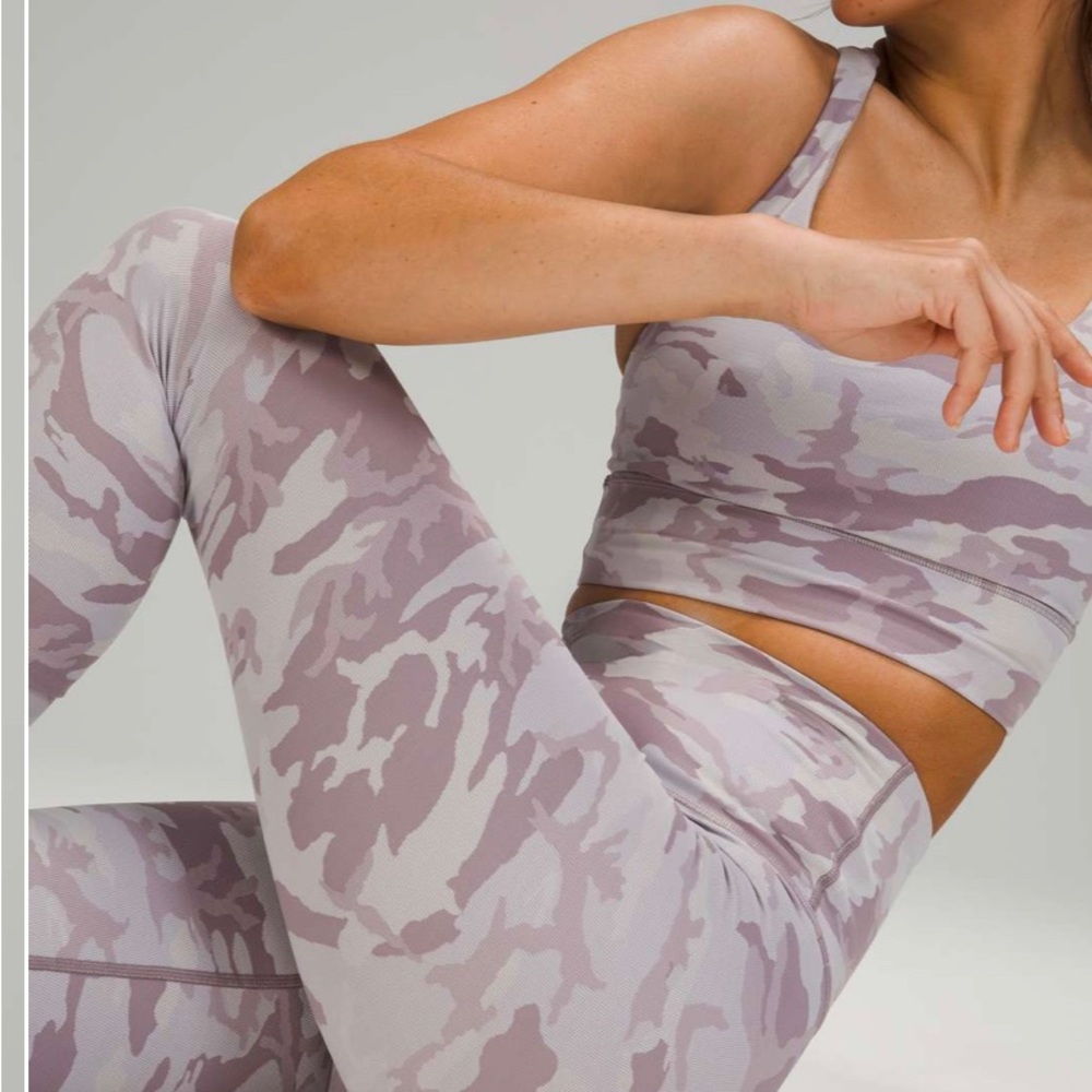 lululemon athletica Camouflage Leggings - Purple and White